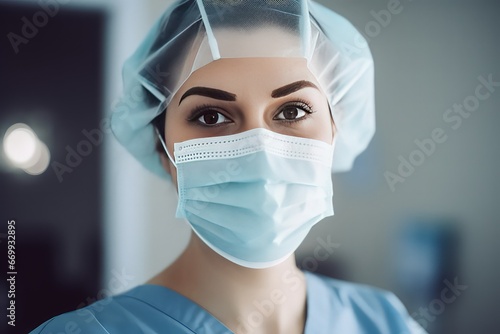 confident female nurse assistant for medic treatment
