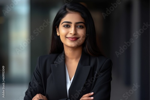 young indian business woman at office for corporate lifestyle photo