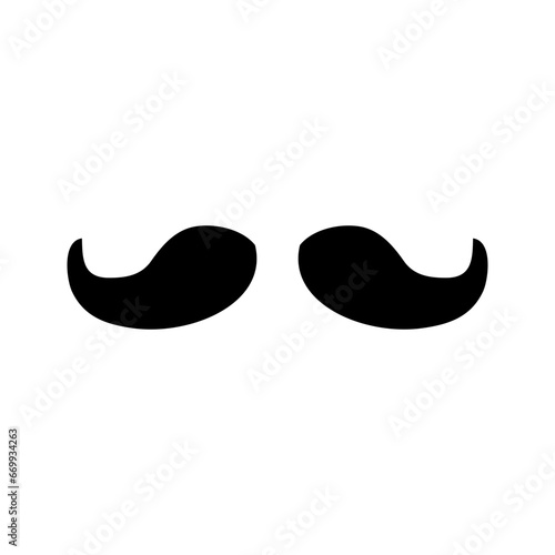 Mustache vector icon. Barbershop illustration sign. haircut symbol or logo.