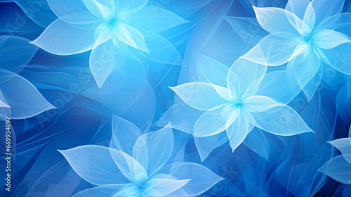 Blue Wallpaper Abstract Flower Textured Background