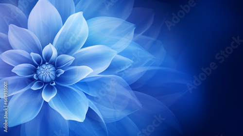 Blue Wallpaper Abstract Flower Textured Background