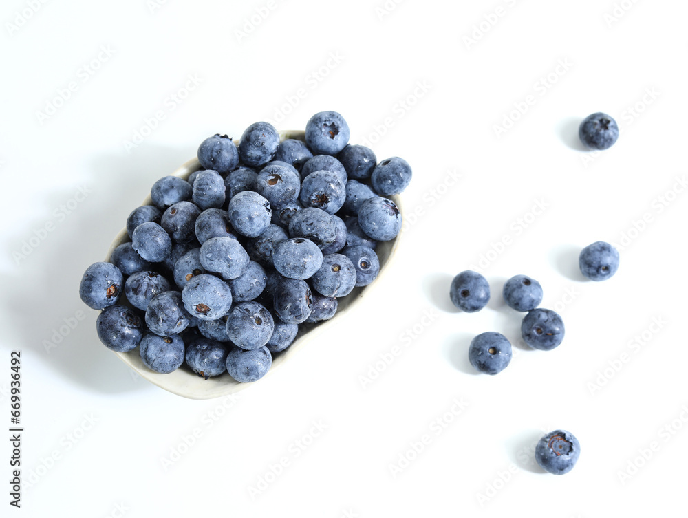 blueberries on a white background blueberries on a white background