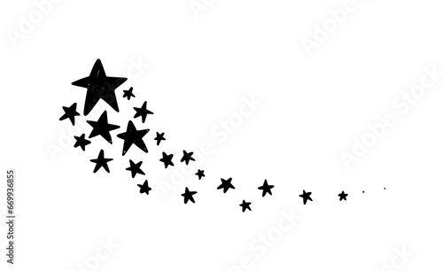 flying stars hand drawn