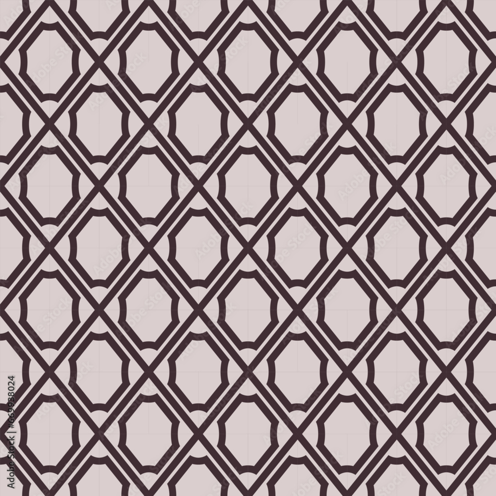 Naklejka premium Japanese Octagon Diamond Vector Seamless Pattern