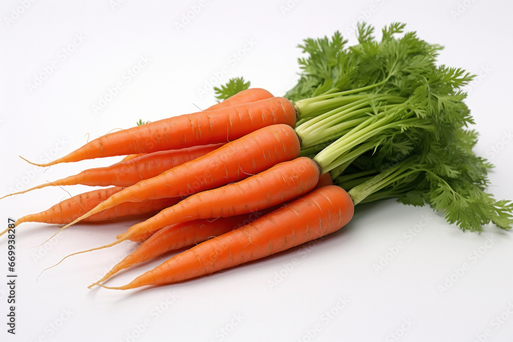 a bundle of fresh carrots with leafs a bundle of fresh carrots with leafs