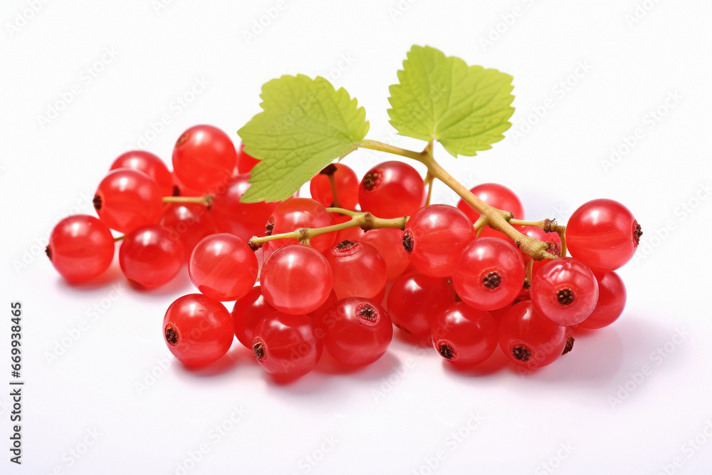 Fresh red currant on white background Fresh red currant on white background