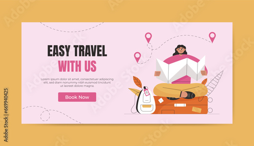 Travel banner template