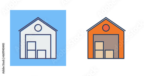 Warehouse Vector Icon photo