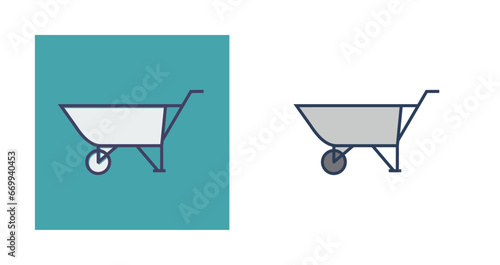 Wheelbarrow Vector Icon
