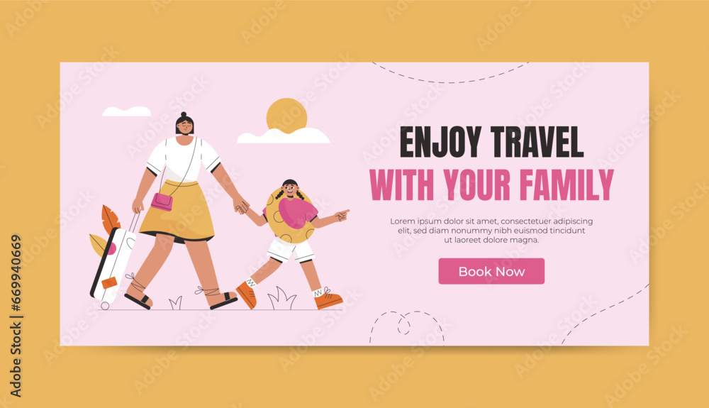 Travel banner template Travel banner template