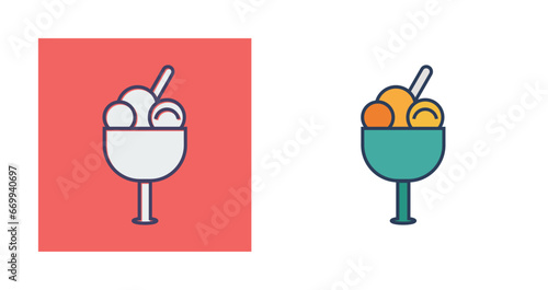 Icecream goblet Vector Icon