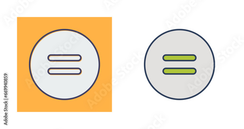 Equal to Symbol Vector Icon