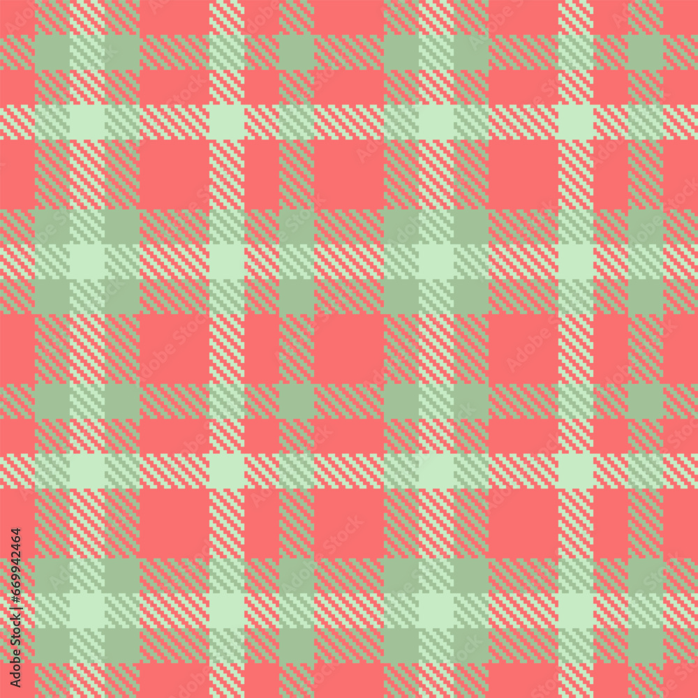 Check background fabric of pattern tartan plaid with a seamless vector textile texture.
