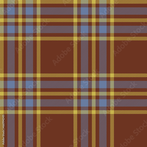 Plaid seamless pattern. Check fabric texture. Vector textile print.
