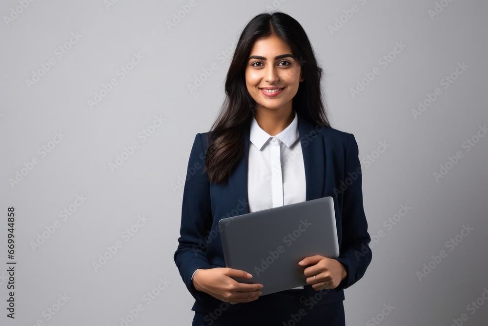 Indian businesswoman holding i pad Indian businesswoman holding i pad