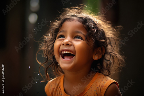 Beautiful Indian girl laughing