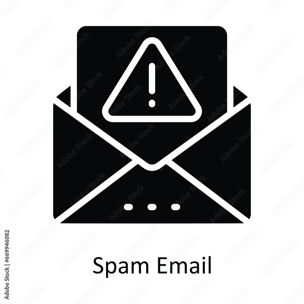 Spam Email vector solid Design illustration. Symbol on White background EPS 10 File Spam Email vector solid Design illustration. Symbol on White background EPS 10 File