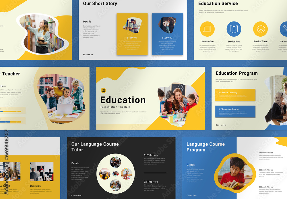 Education Presentation Template Stock Template | Adobe Stock