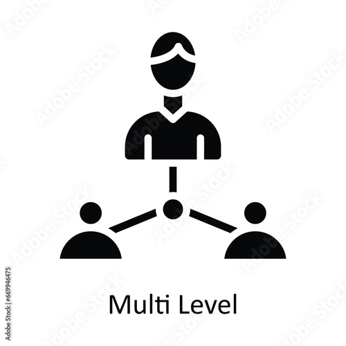 Multi Level vector solid  Design illustration. Symbol on White background EPS 10 File 