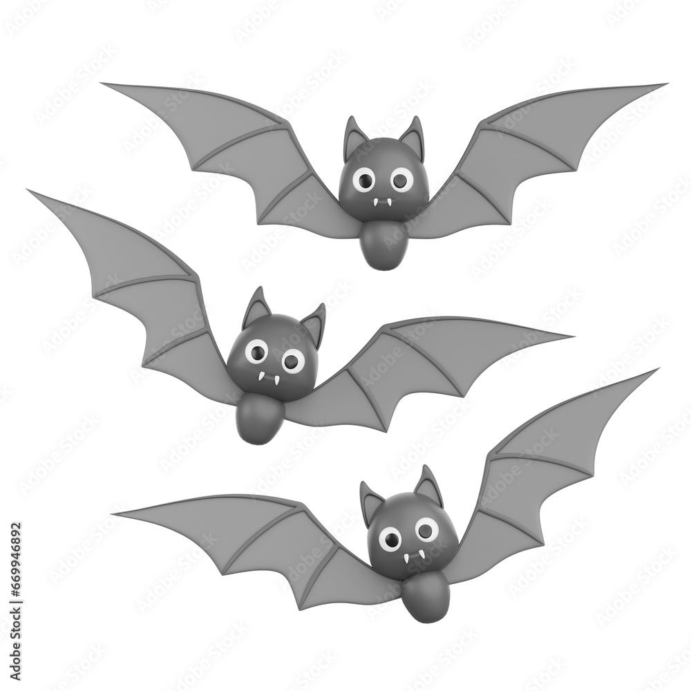 3D illustration of bat 3D illustration of bat