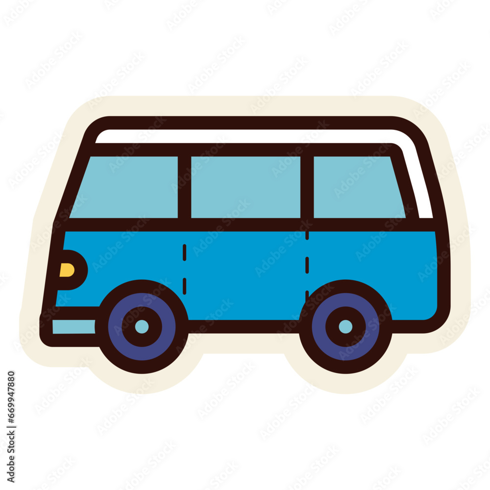 minivan car sticker