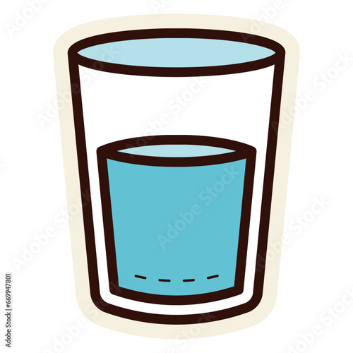 glass of water sticker