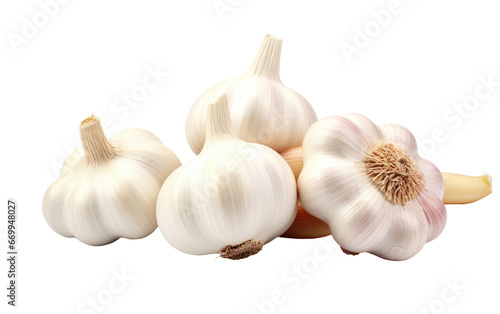 Garlic Clove Realism 3D, on transparent background.