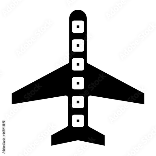airplane glyph icon