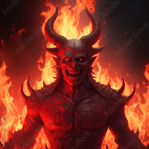 Satan in hell