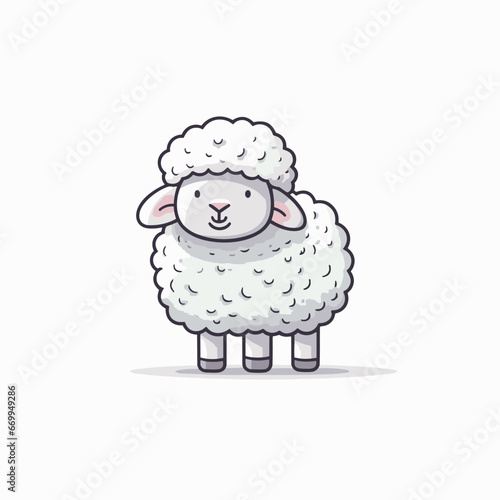 Ewe hand-drawn illustration. Ewe. Vector doodle style cartoon illustration. ai generative