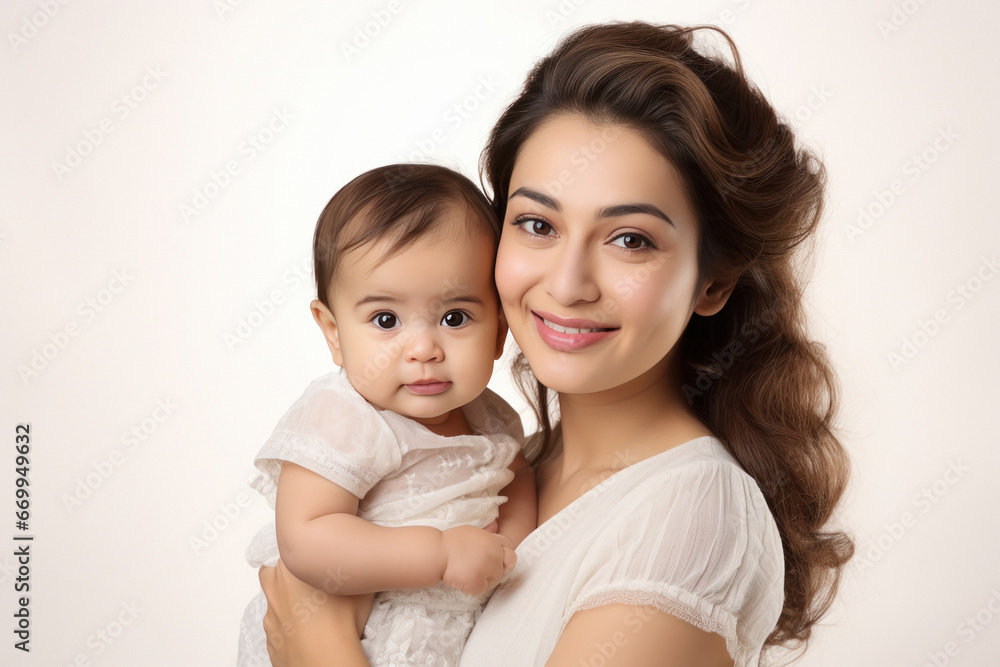 indian mother with a small child indian mother with a small child
