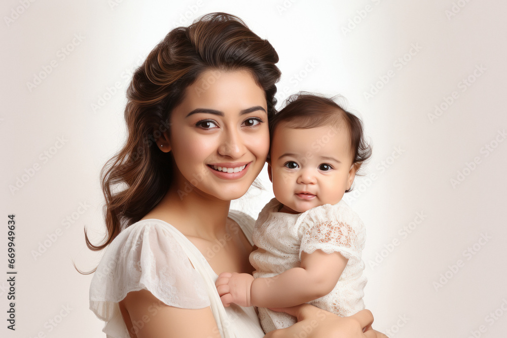 indian mother with a small child indian mother with a small child