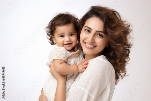 indian mother with a small child
