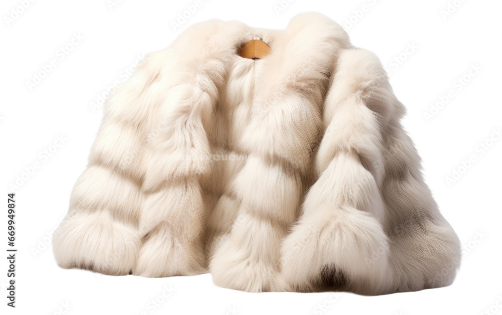 Stylish Faux Fur Winter Coat Transparent PNG - obrazy, fototapety, plakaty 