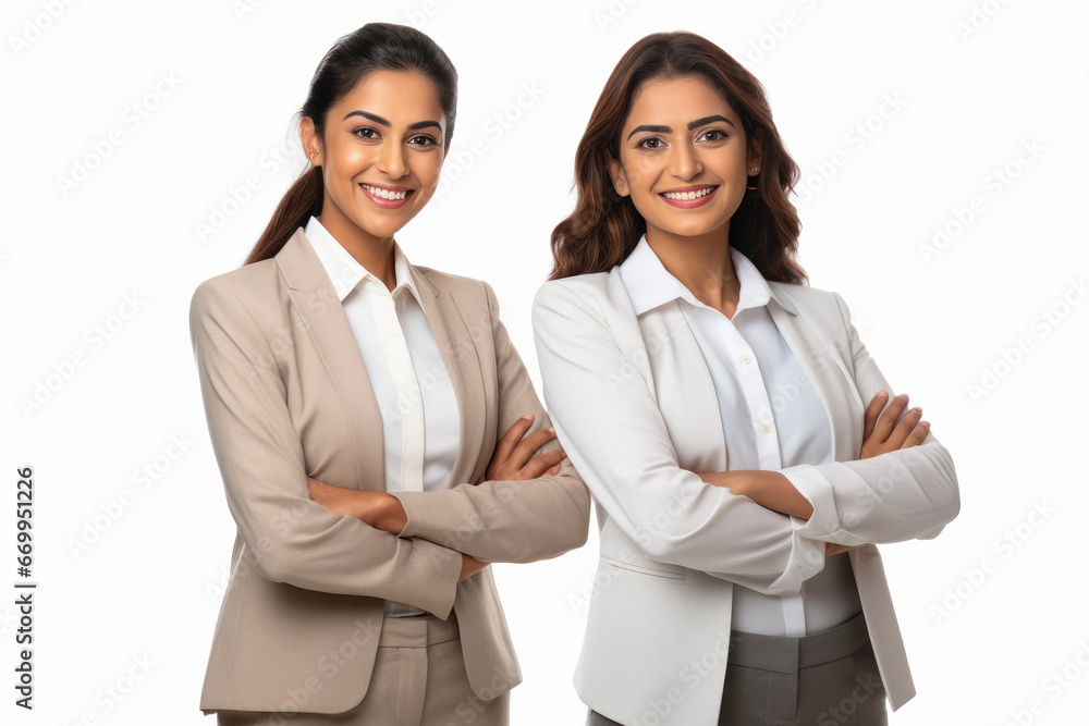 Beautiful indian businesswomen on white background Beautiful indian businesswomen on white background