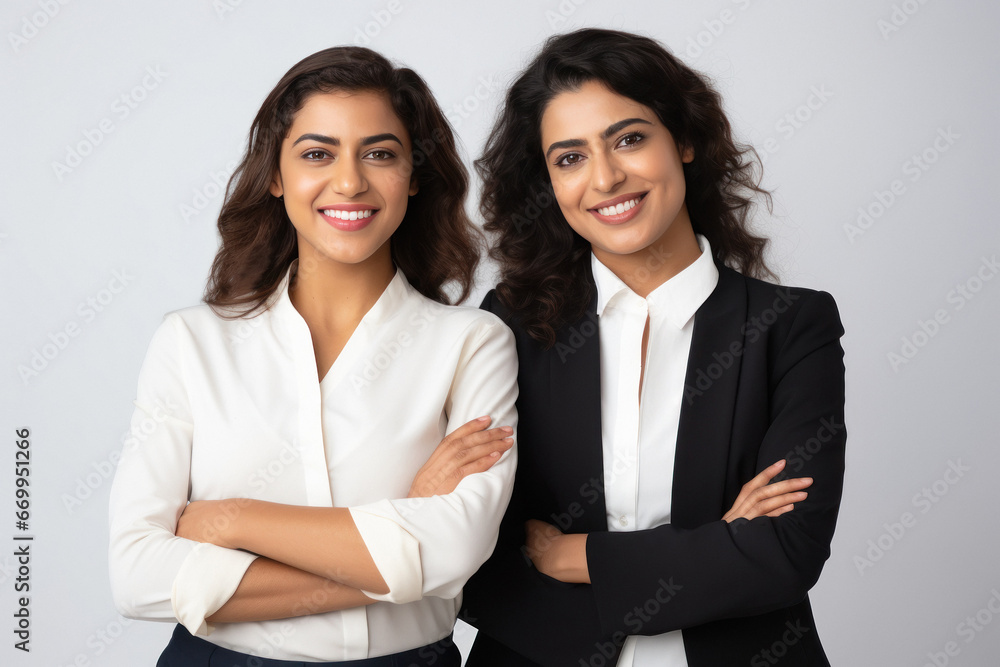 Beautiful indian businesswomen on white background Beautiful indian businesswomen on white background