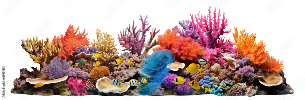 Coral reef cut out - obrazy, fototapety, plakaty 