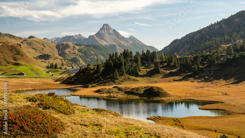 Panorama Bergsicht im Herbst -   sterreich 