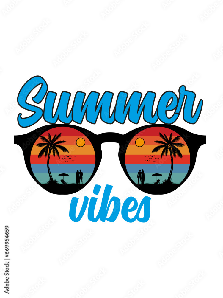Outdoor summer adventure t-shirt design vector