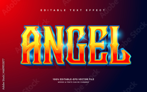 Angel editable text effect template