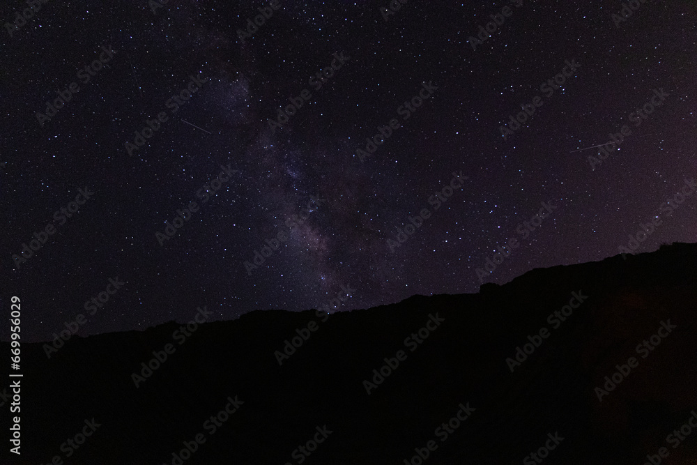  milky way with shooting stars (Perseids)