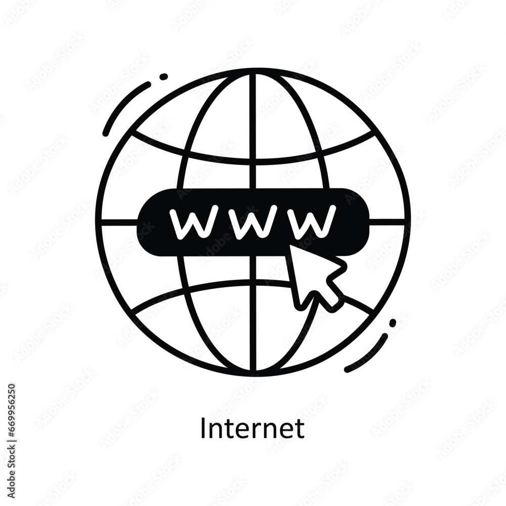 Internet doodle Icon Design illustration. Networking Symbol on White background EPS 10 File Internet doodle Icon Design illustration. Networking Symbol on White background EPS 10 File