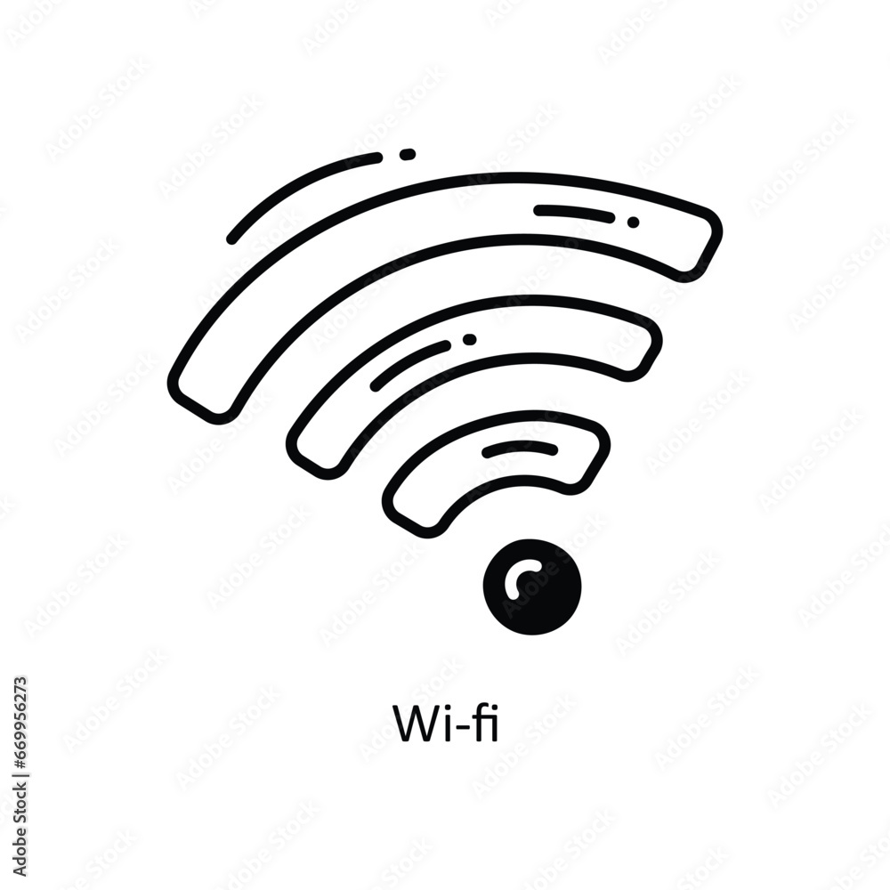 Wi-fi doodle Icon Design illustration. Networking Symbol on White background EPS 10 File Wi-fi doodle Icon Design illustration. Networking Symbol on White background EPS 10 File