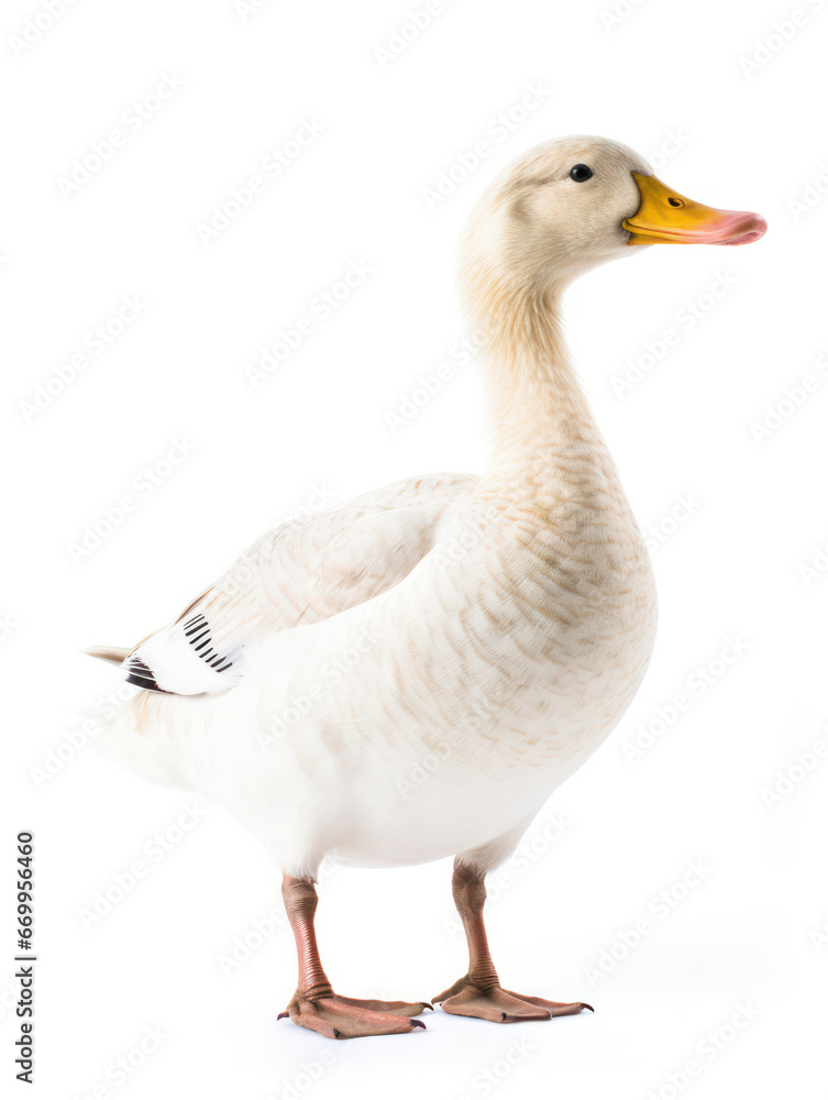 Duck Studio Shot Isolated on Clear White Background, Generative AI Duck Studio Shot Isolated on Clear White Background, Generative AI