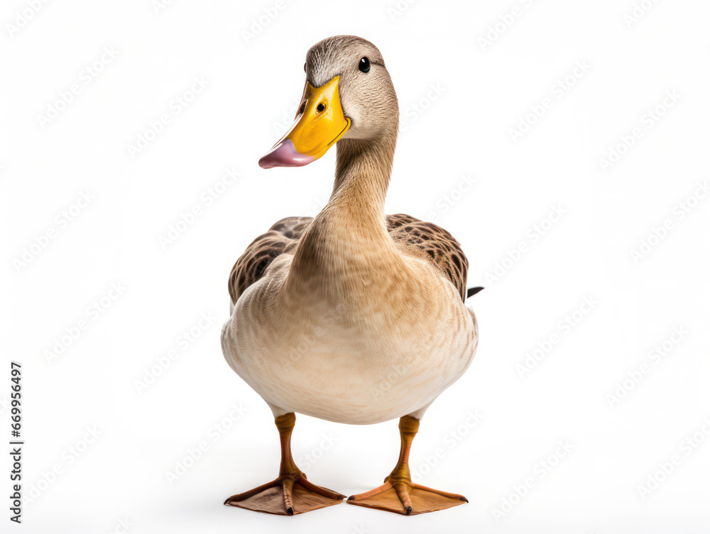 Duck Studio Shot Isolated on Clear White Background, Generative AI Duck Studio Shot Isolated on Clear White Background, Generative AI