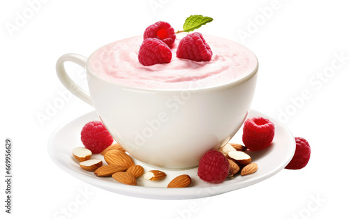 Nutty Raspberry Latte Brew on transparent background