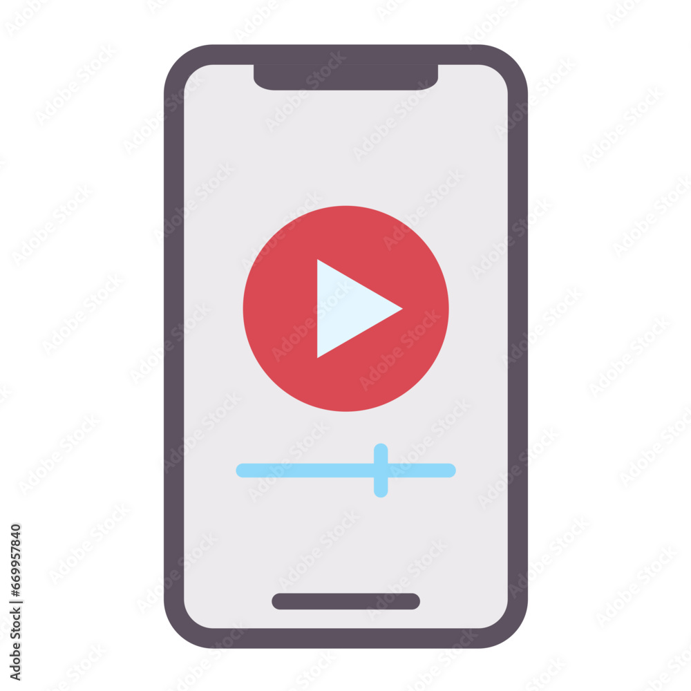Vector Design Mobile Video Icon Style Vector Design Mobile Video Icon Style