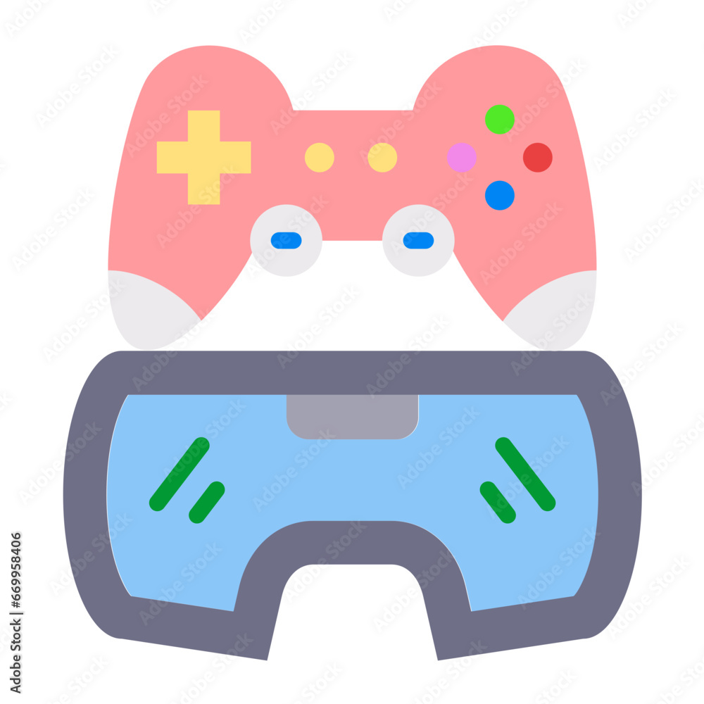 Vector Design Vr Gaming Icon Style Vector Design Vr Gaming Icon Style