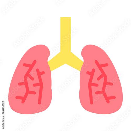 Vector Design Lungs Icon Style