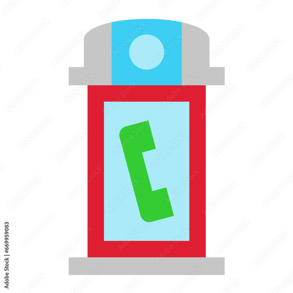 Vector Design Phone Booth Icon Style Vector Design Phone Booth Icon Style